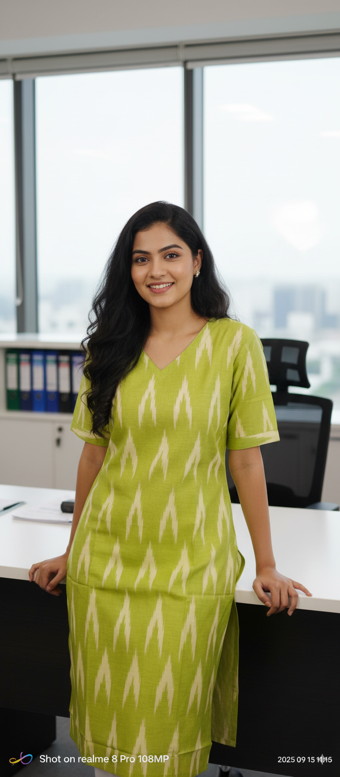 Ikkat Kurti - Office & Casual Wear - IK003