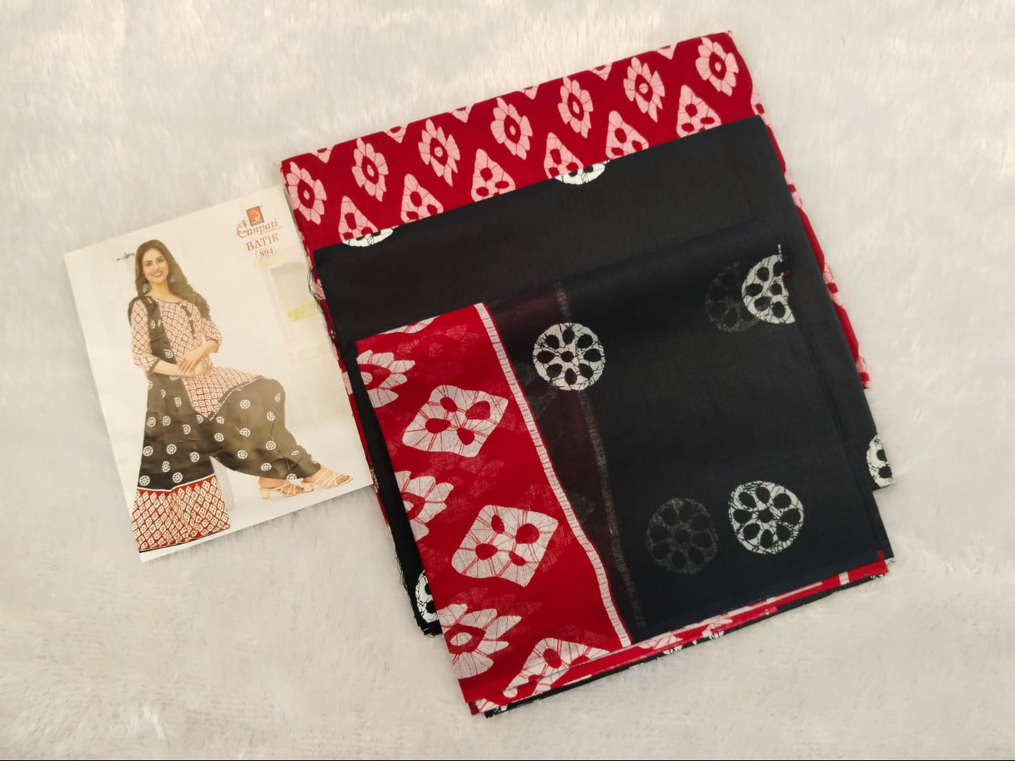 Unstitched Batik Cotton Dress Material Set