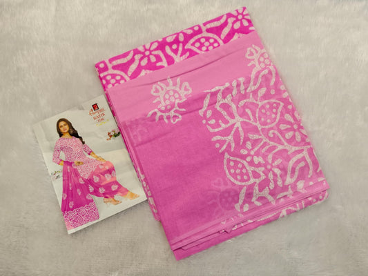 Unstitched Batik Cotton Dress Material Set