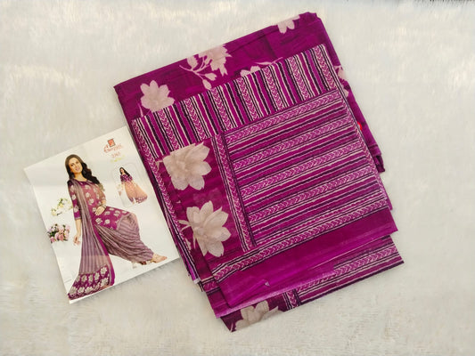 Unstitched Cotton Dress Material Set