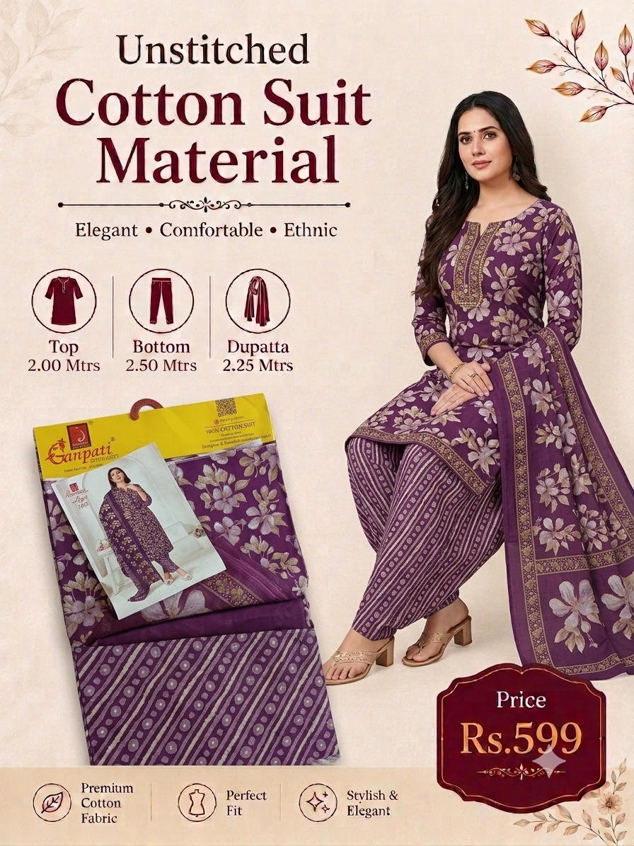 Cotton Chudidhar Material (CCM002)