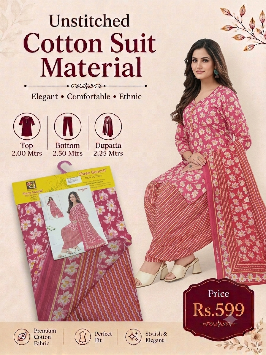 Cotton Chudidhar Material (CCM003)