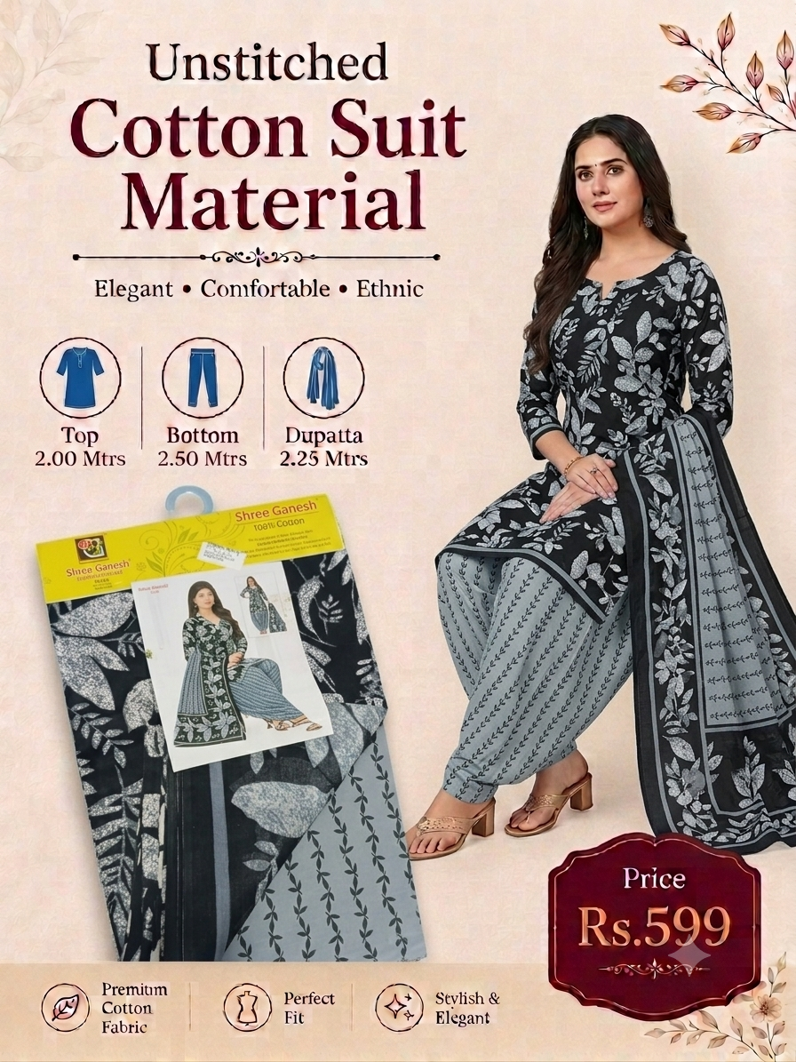 Cotton Chudidhar Material (CCM004)