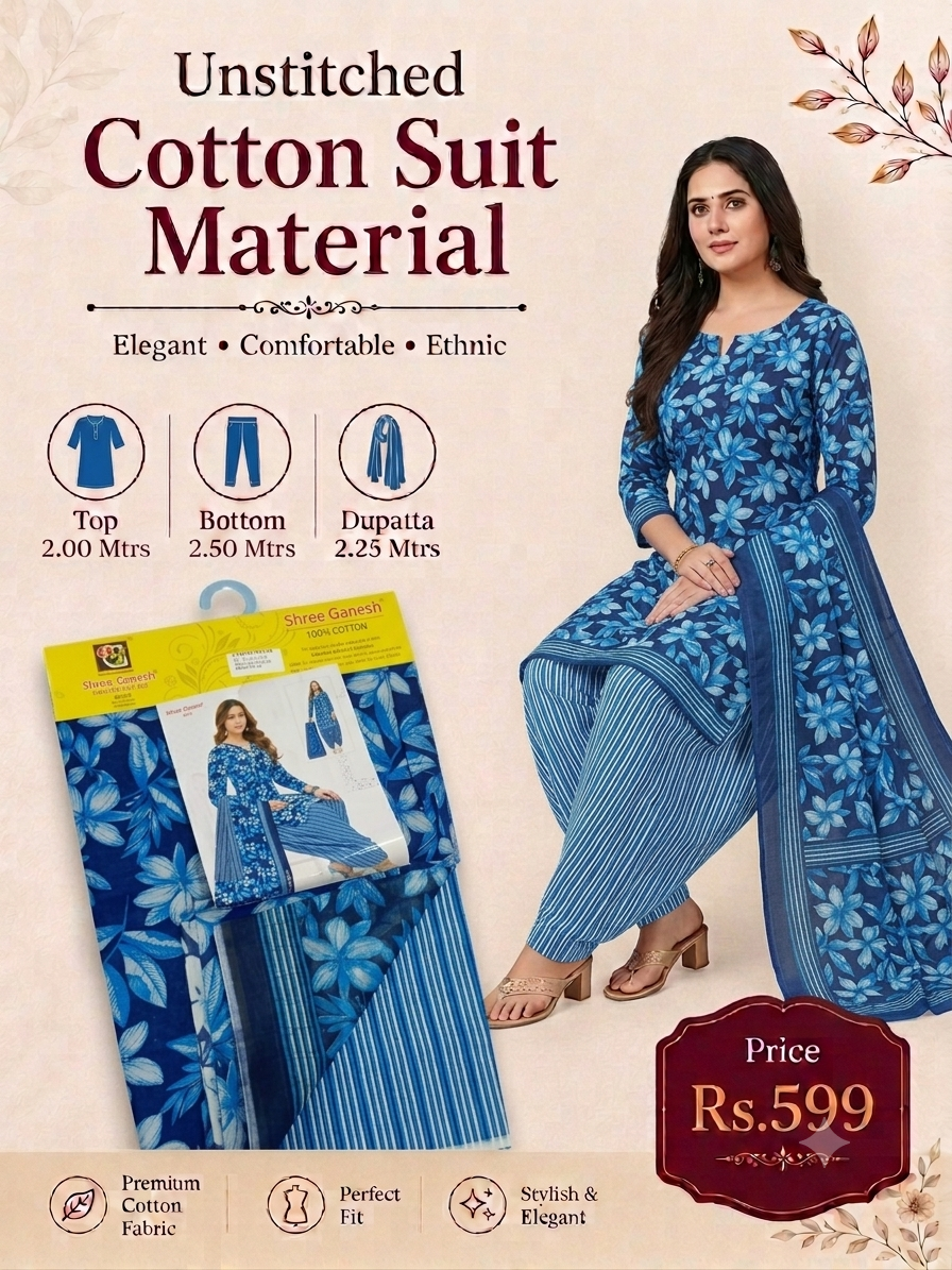 Cotton Chudidhar Material (CCM005)