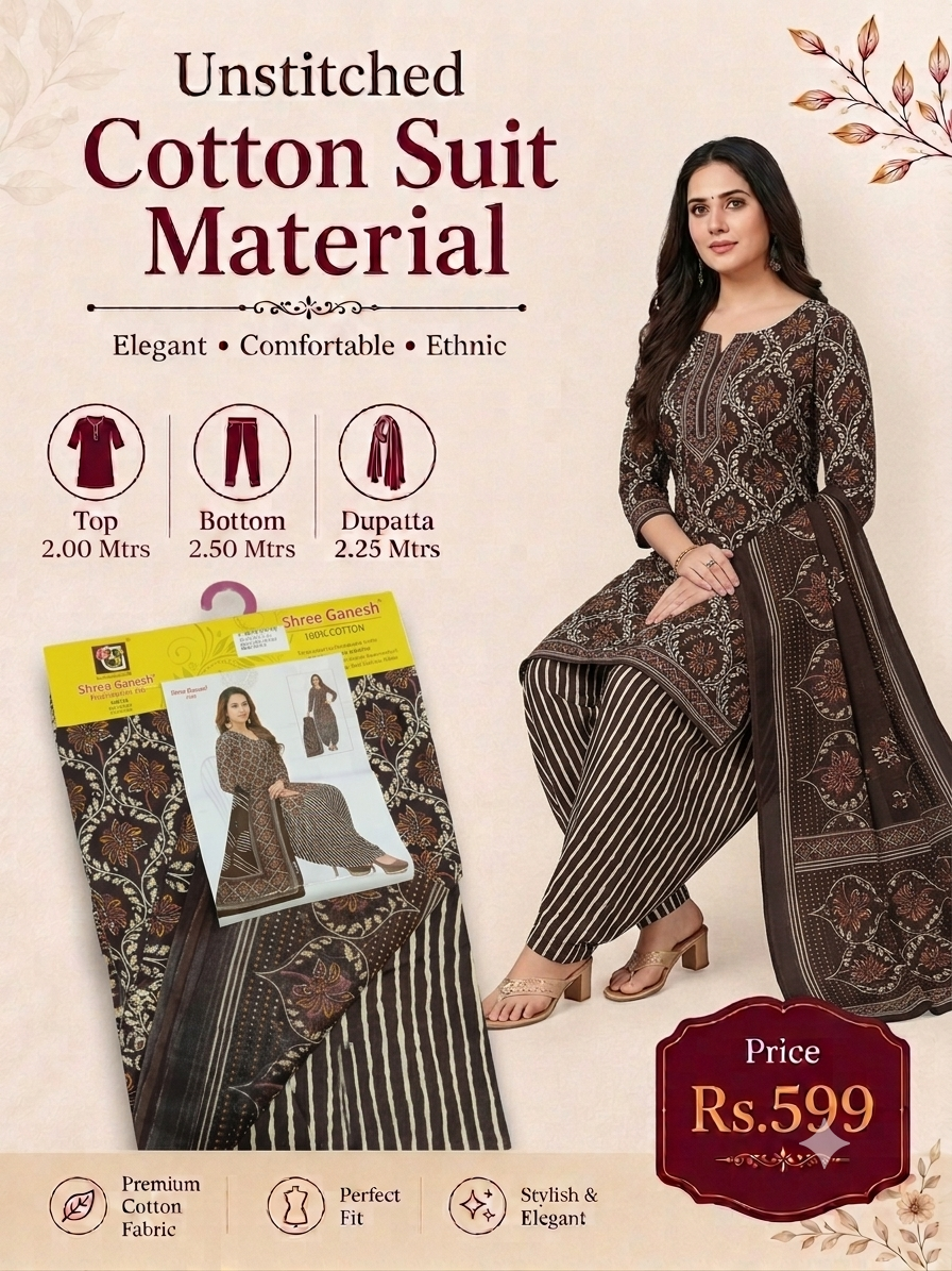 Cotton Chudidhar Material (CCM007)