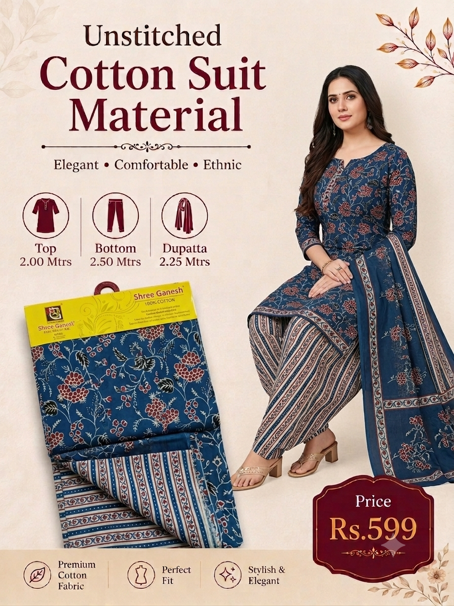 Cotton Chudidhar Material (CCM010)