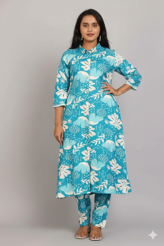 A-Line Kurti Set -010