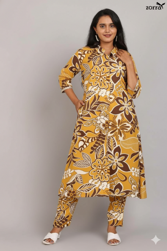 A-Line Kurti Set-011