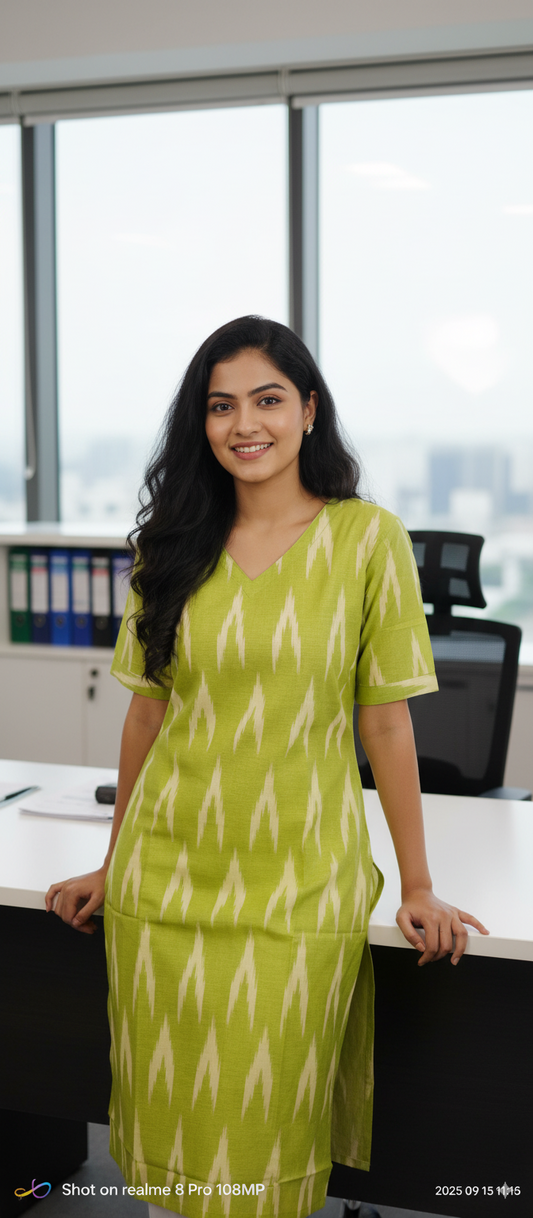 Ikkat Kurti - Office & Casual Wear - IK003