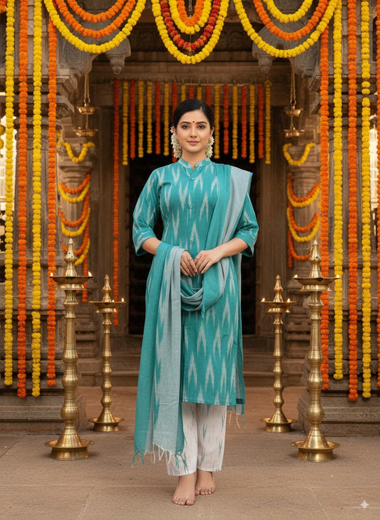 IKKAT Chudidhar Set - IC009