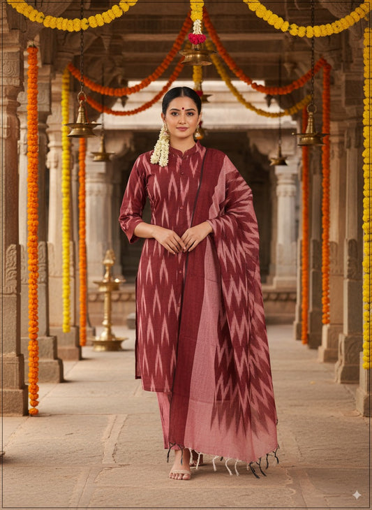 IKKAT Chudidhar Set - IC008