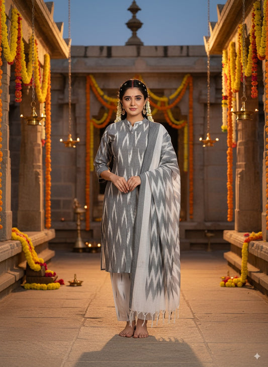 IKKAT Chudidhar Set - IC004