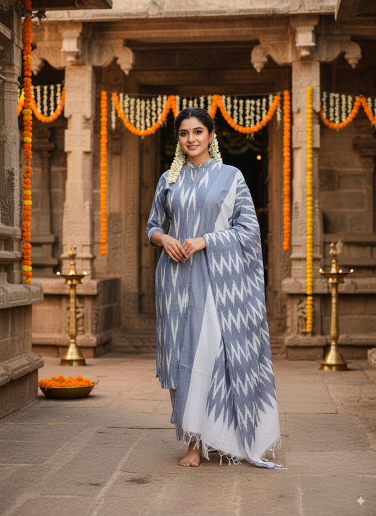 IKKAT Chudidhar Set - IC003