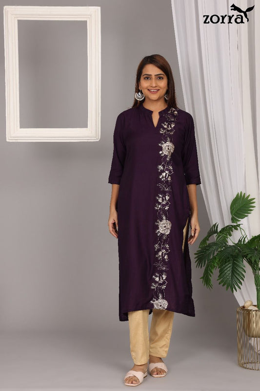 Premium Vatican Silk Kurti Set - VSK002
