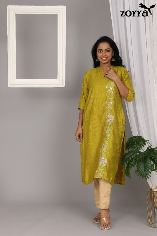 Premium Vatican Silk Kurti Set - VSK004