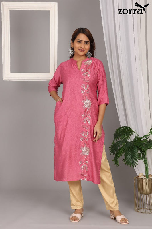 Premium Vatican Silk Kurti Set - VSK005
