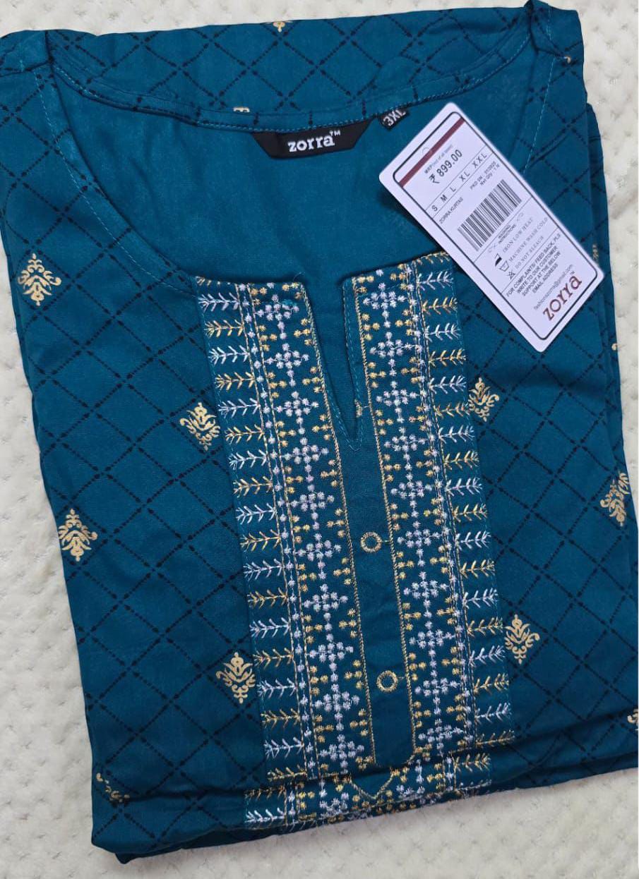 Office Wear Side Cut Kurtis - OK007