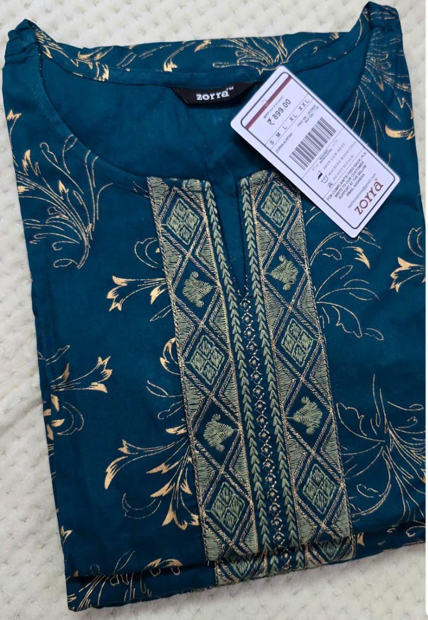 Office Wear Side Cut Kurtis - OK006