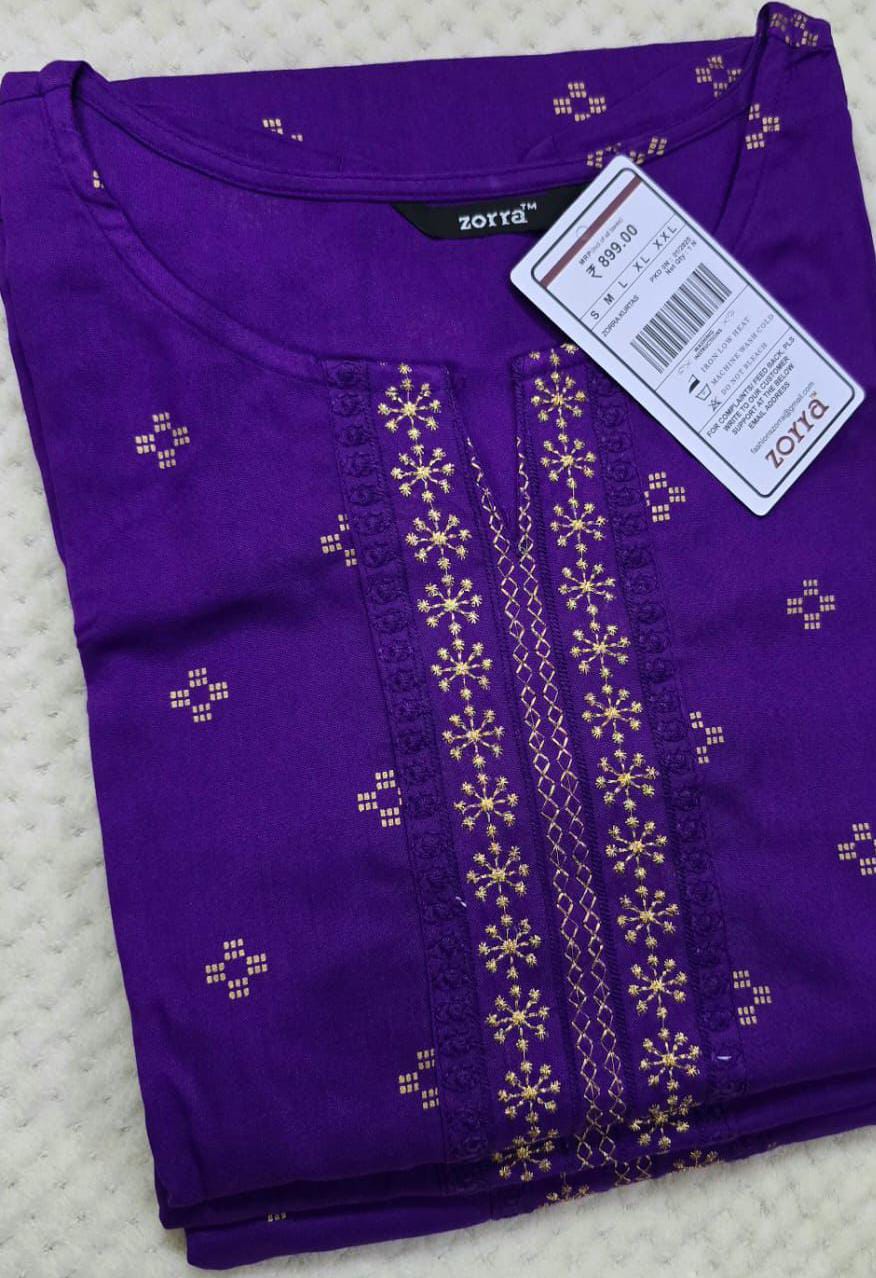 Office Wear Side Cut Kurtis - OK002