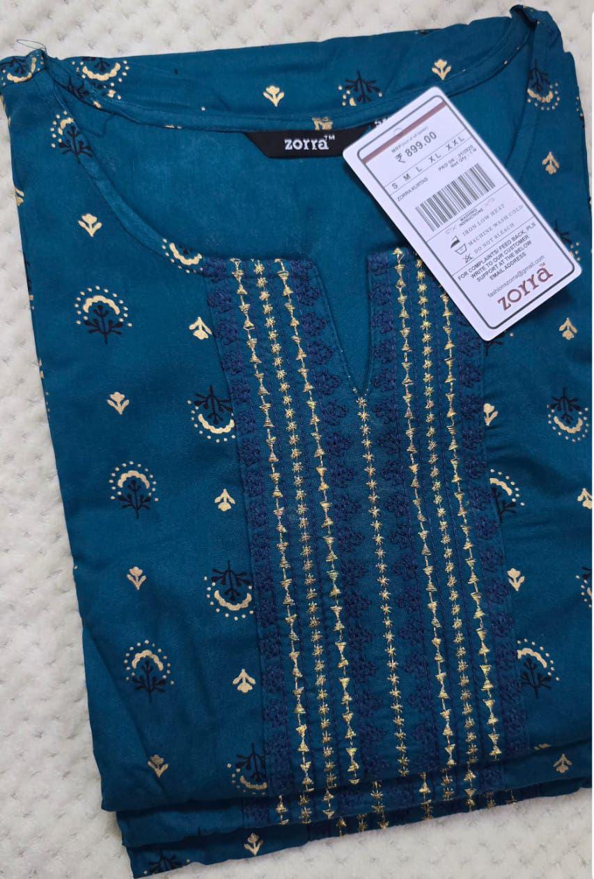 Office Wear Side Cut Kurtis - OK001