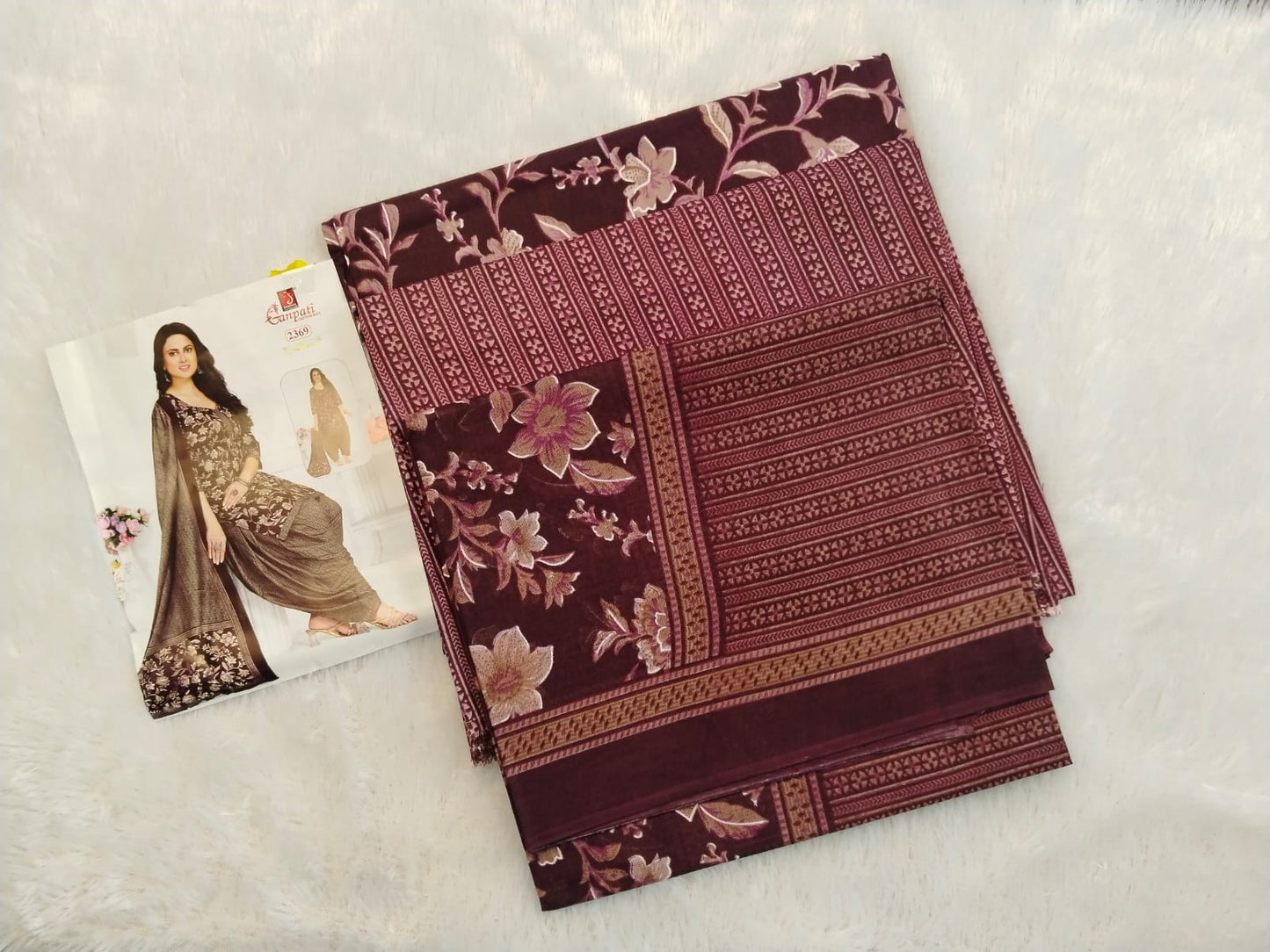 Unstitched Cotton Dress Material Set