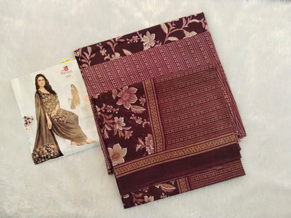 Unstitched Cotton Dress Material Set