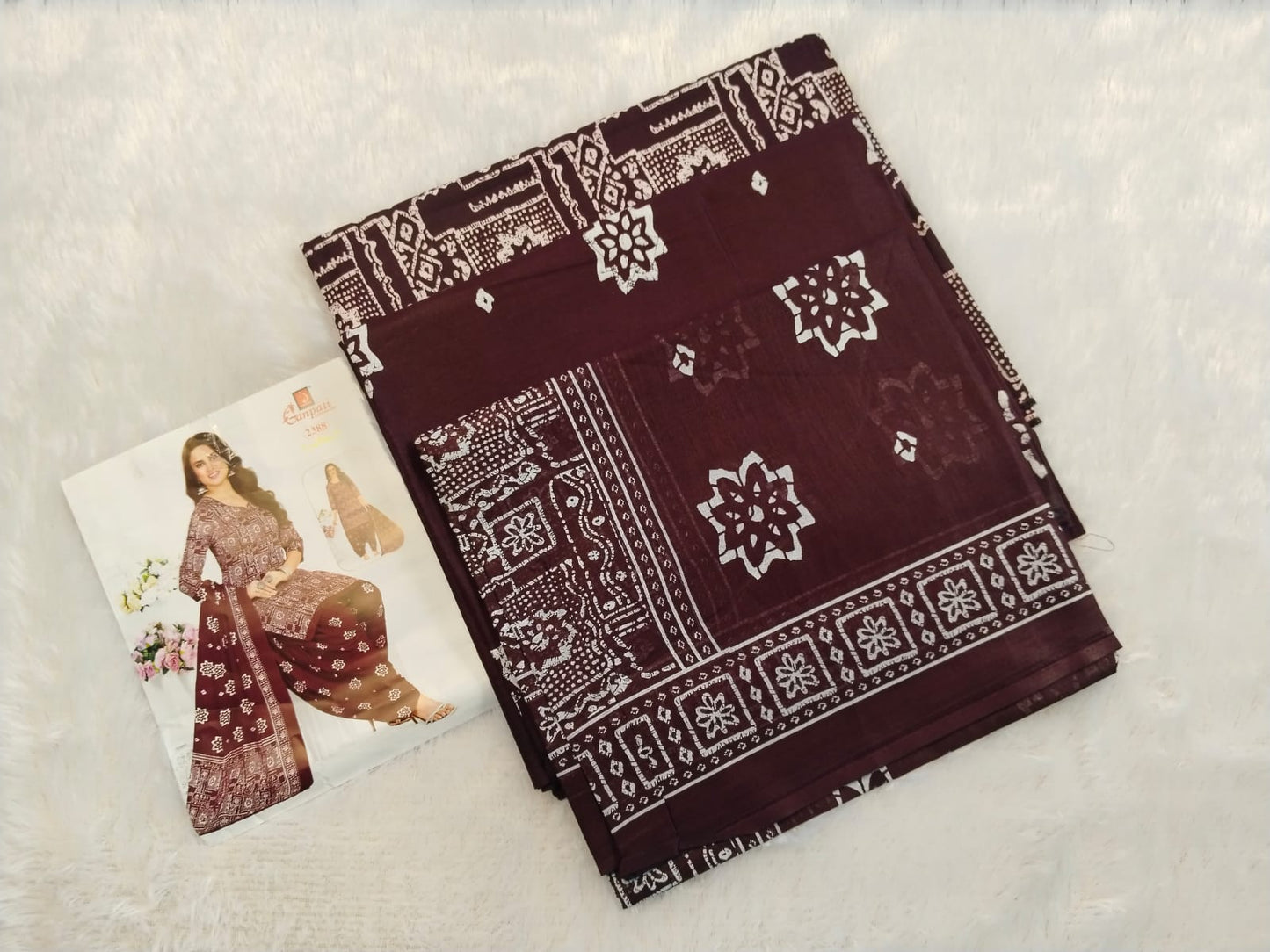 Unstitched Cotton Dress Material Set