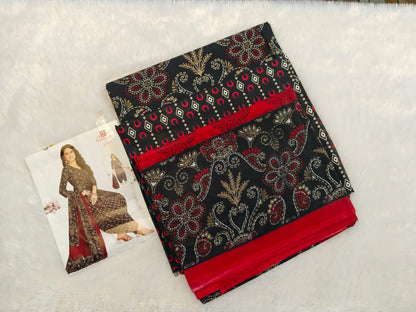 Unstitched Cotton Dress Material Set