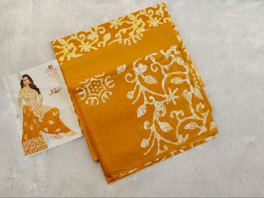 Unstitched Batik Cotton Dress Material Set