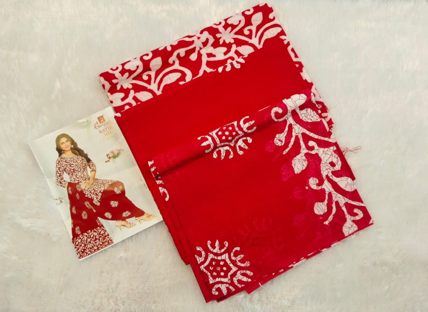 Unstitched Batik Cotton Dress Material Set